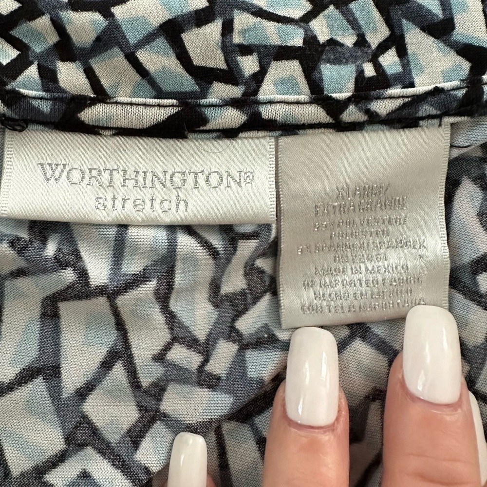 Worthington Stretch Crossover Blouse - Picture 6 of 6